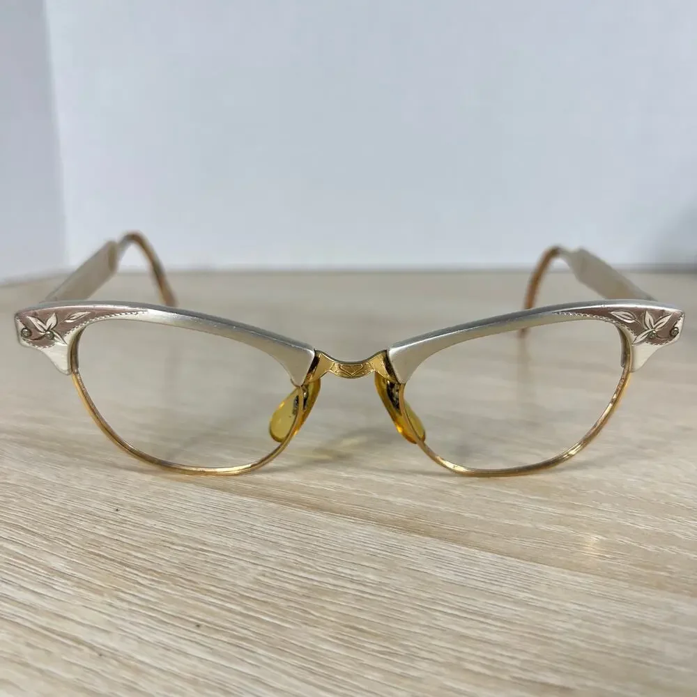 Vintage Artcraft Aluminum 1/10 12K GF Eyeglasses 4 1/4 - 5 1/2 Frames 44-20